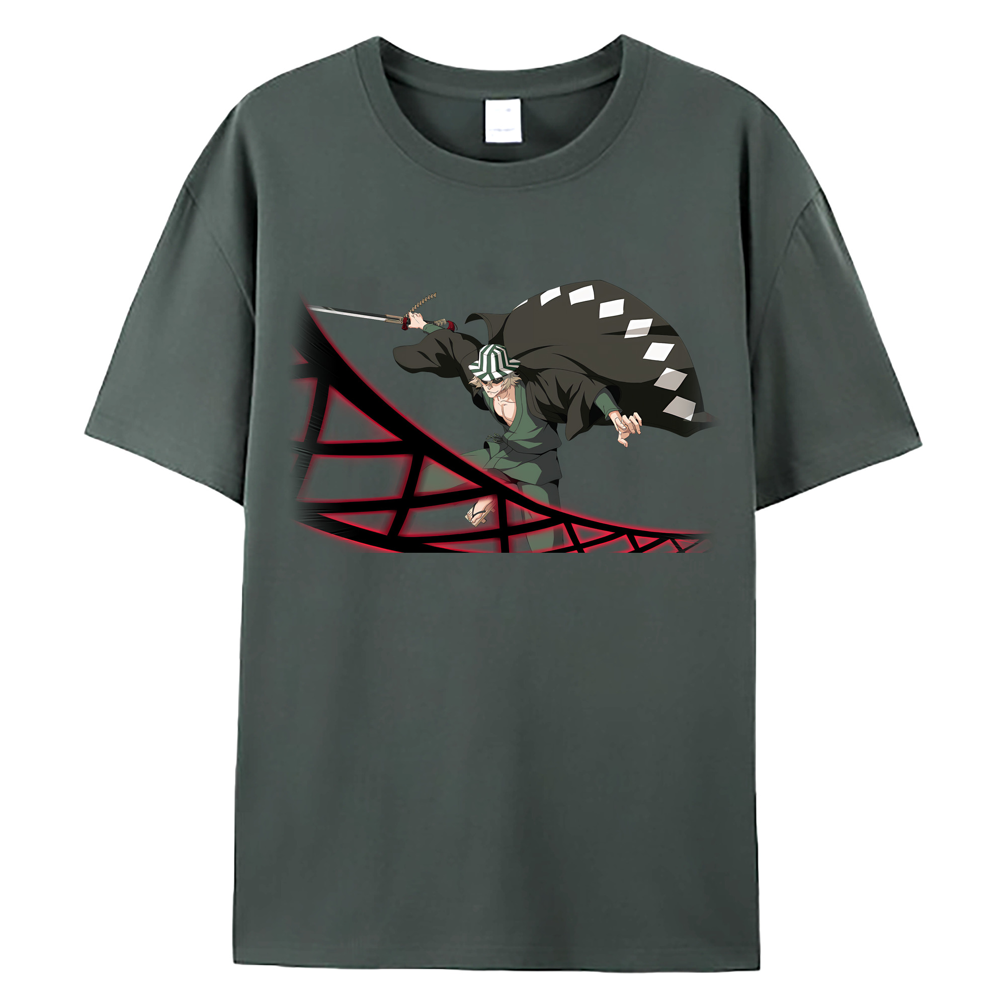 （画像用） "ブリーチ 浦原 喜助（うらはら きすけ） BLEACH Urahara Kisuke " 綿100％ メンズ半袖Tシャツ｜肌触りやわらか＆通気性